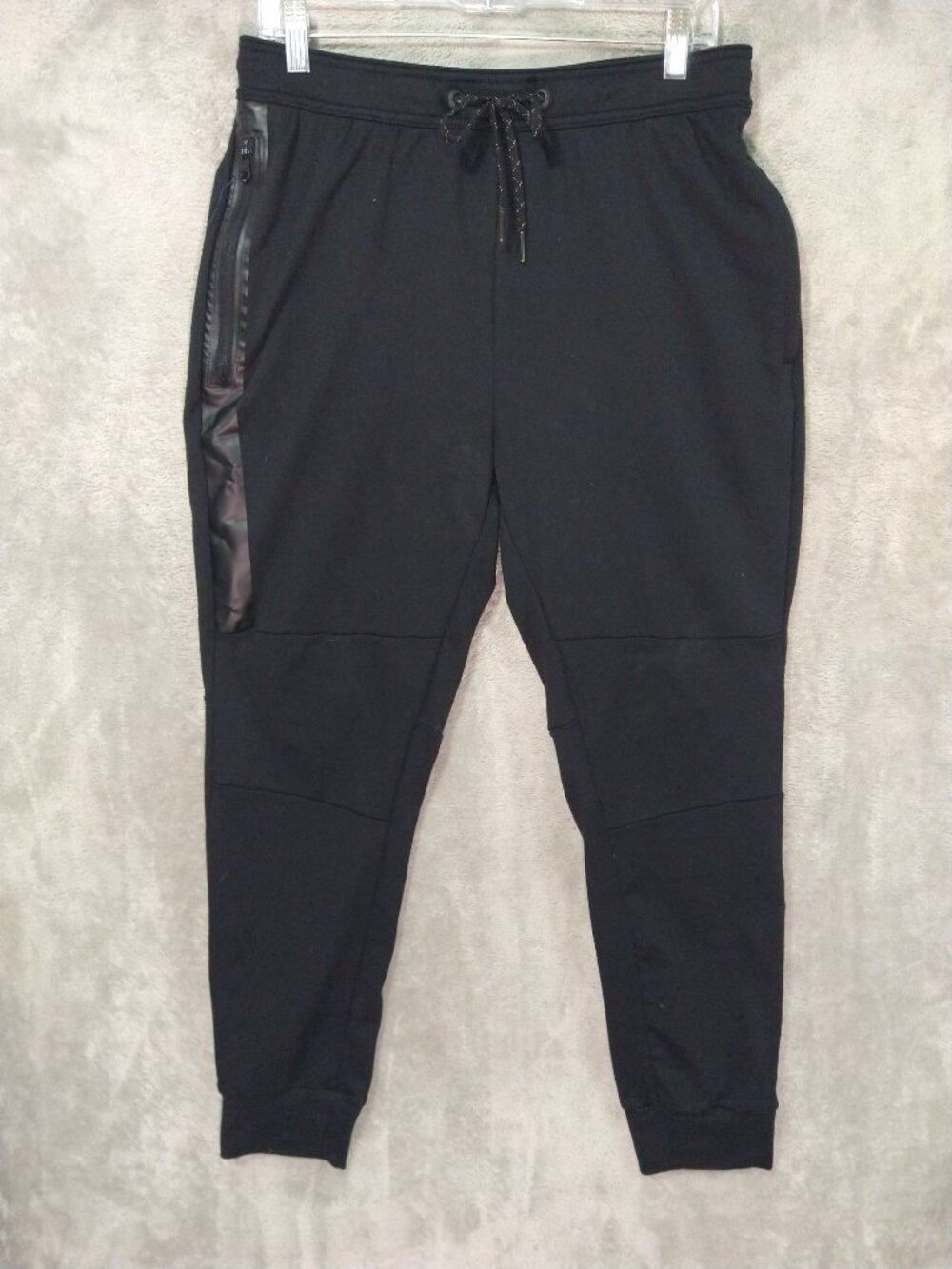 American Eagle Flex Joggers Mens Medium Black Zip Pocket Athletic Sweatpants